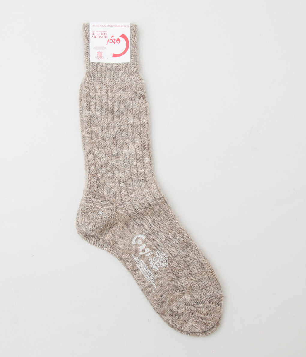 CORGI "UNISEX MOHAIR SOX"(MELANGE GREY)