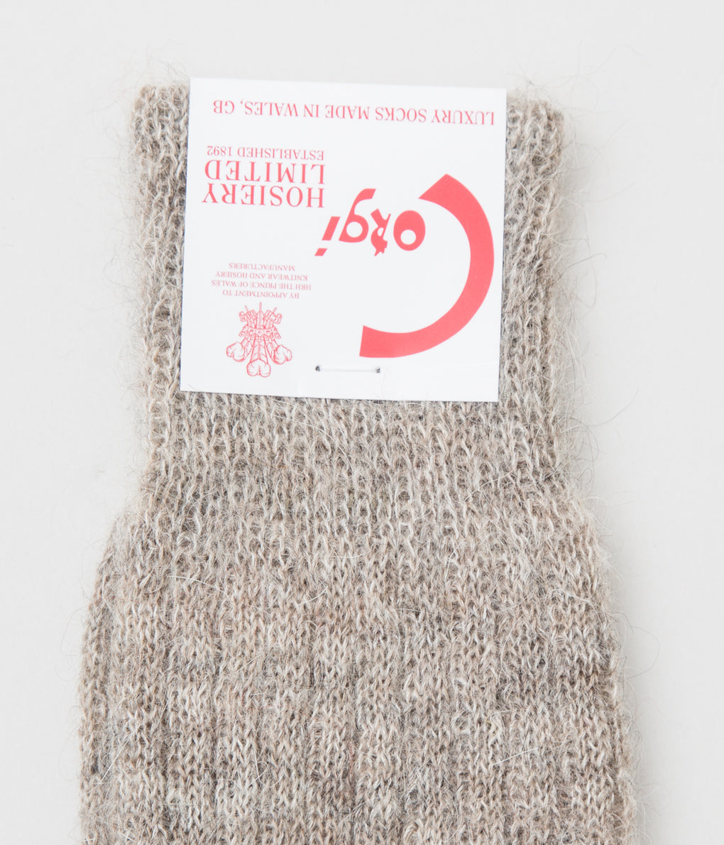 CORGI "UNISEX MOHAIR SOX"(MELANGE GREY)