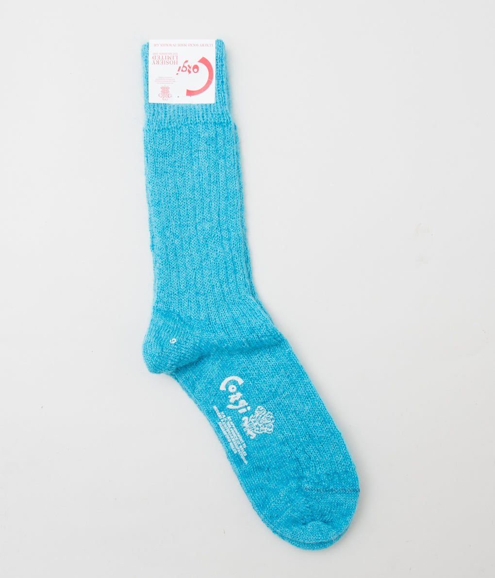 CORGI "UNISEX MOHAIR SOX"(TURQUOISE)