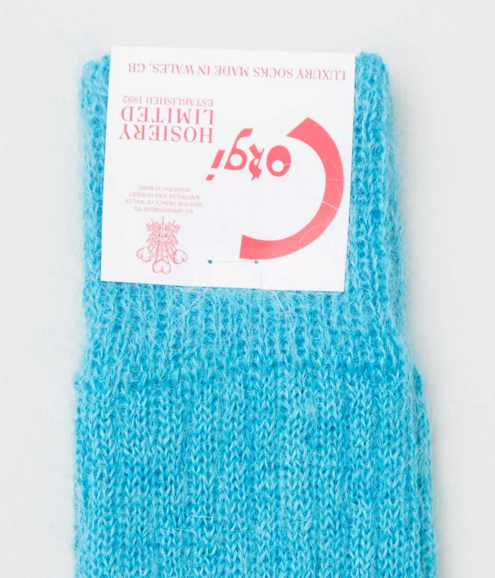 CORGI "UNISEX MOHAIR SOX"(TURQUOISE)