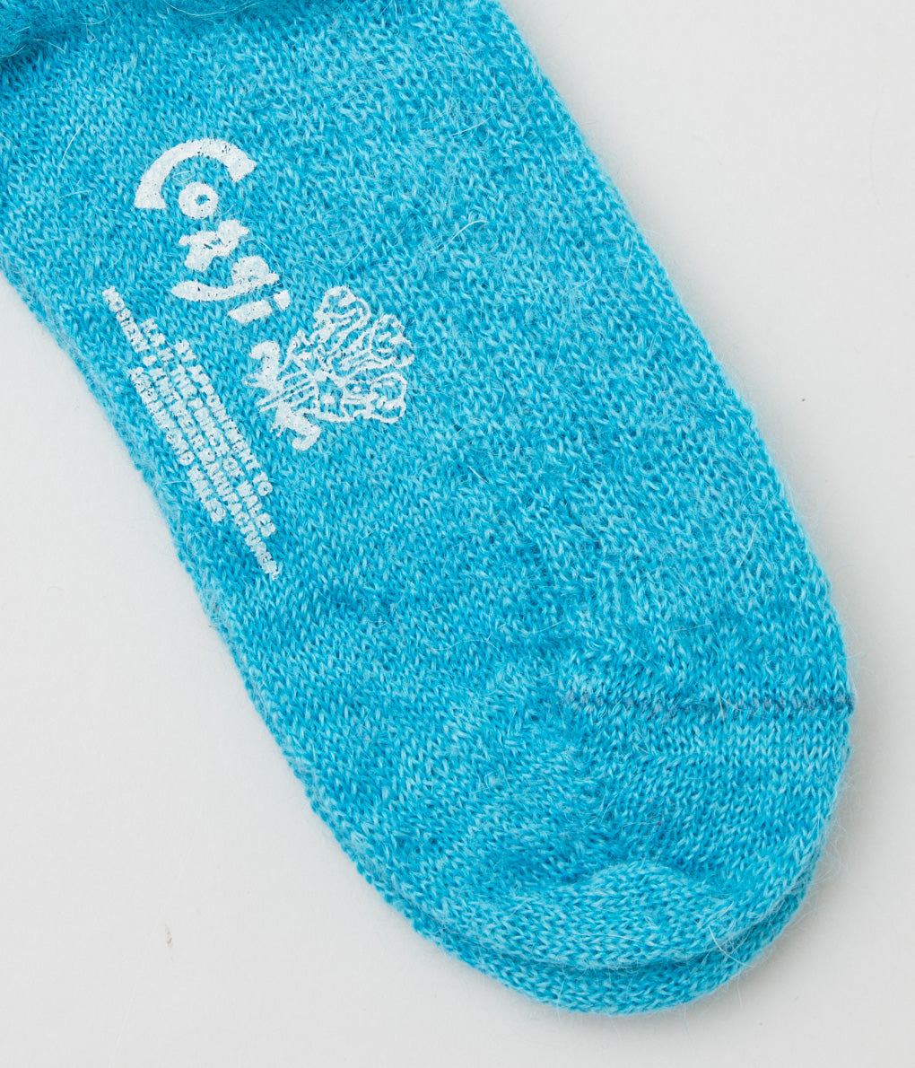 CORGI "UNISEX MOHAIR SOX"(TURQUOISE)