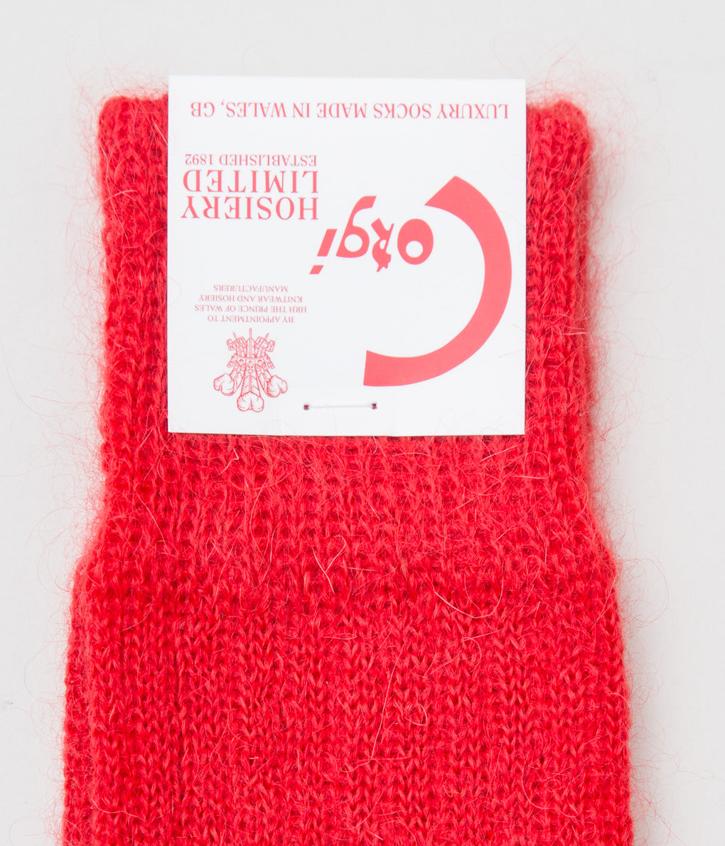 CORGI "UNISEX MOHAIR SOX"(RED)