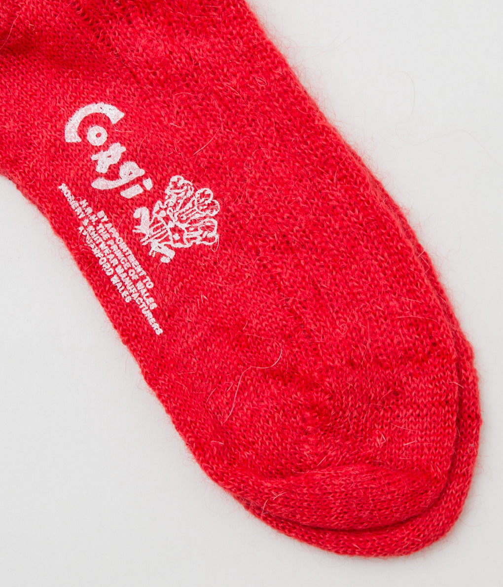 CORGI "UNISEX MOHAIR SOX"(RED)