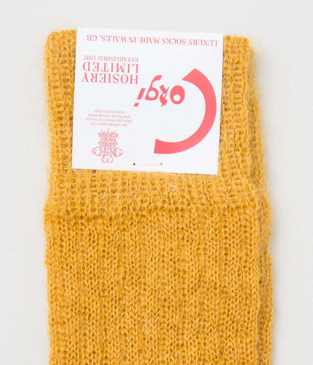 CORGI "UNISEX MOHAIR SOX"(MUSTARD)