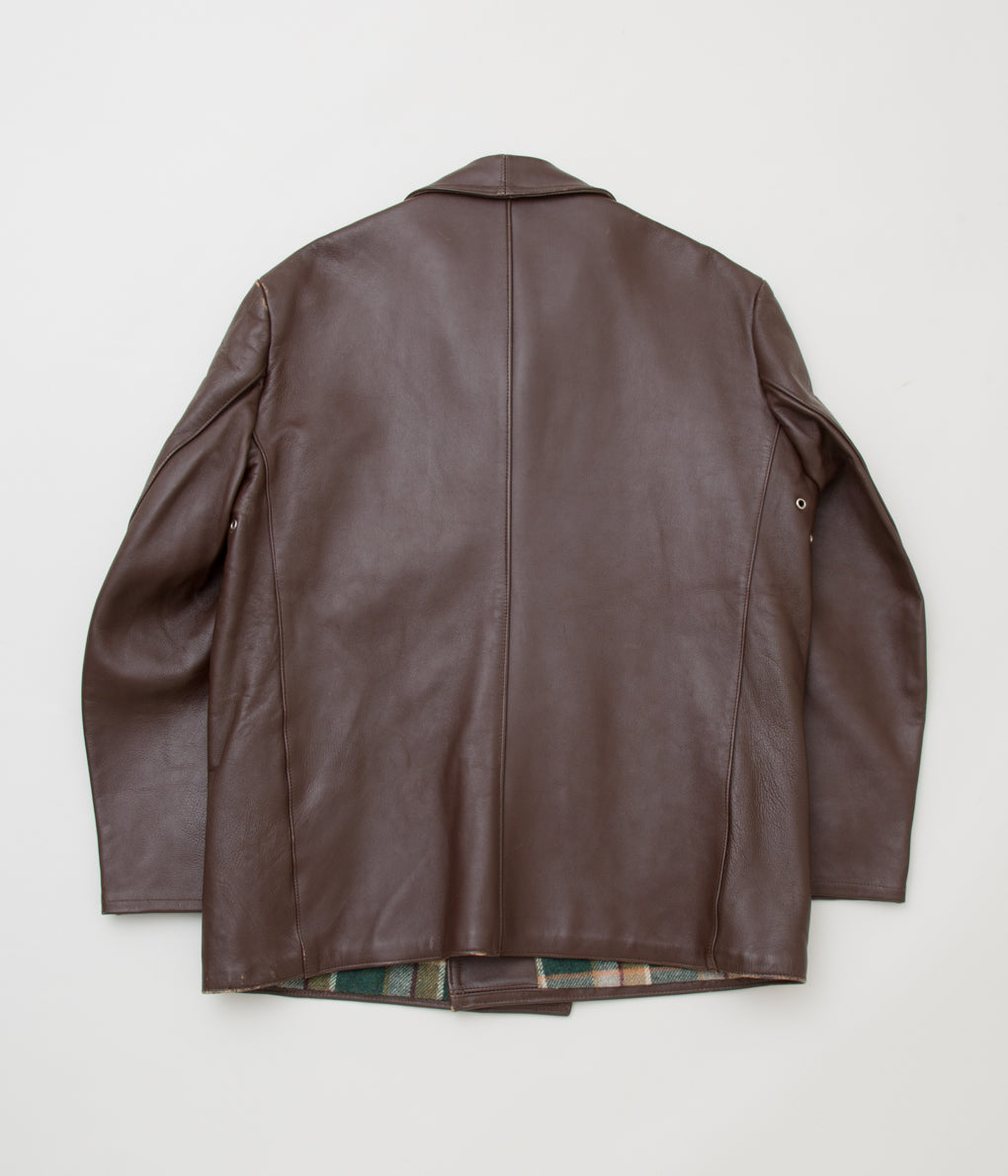 VINTAGE " VINTAGE FRENCH LEATHER JACKET "(BROWN)