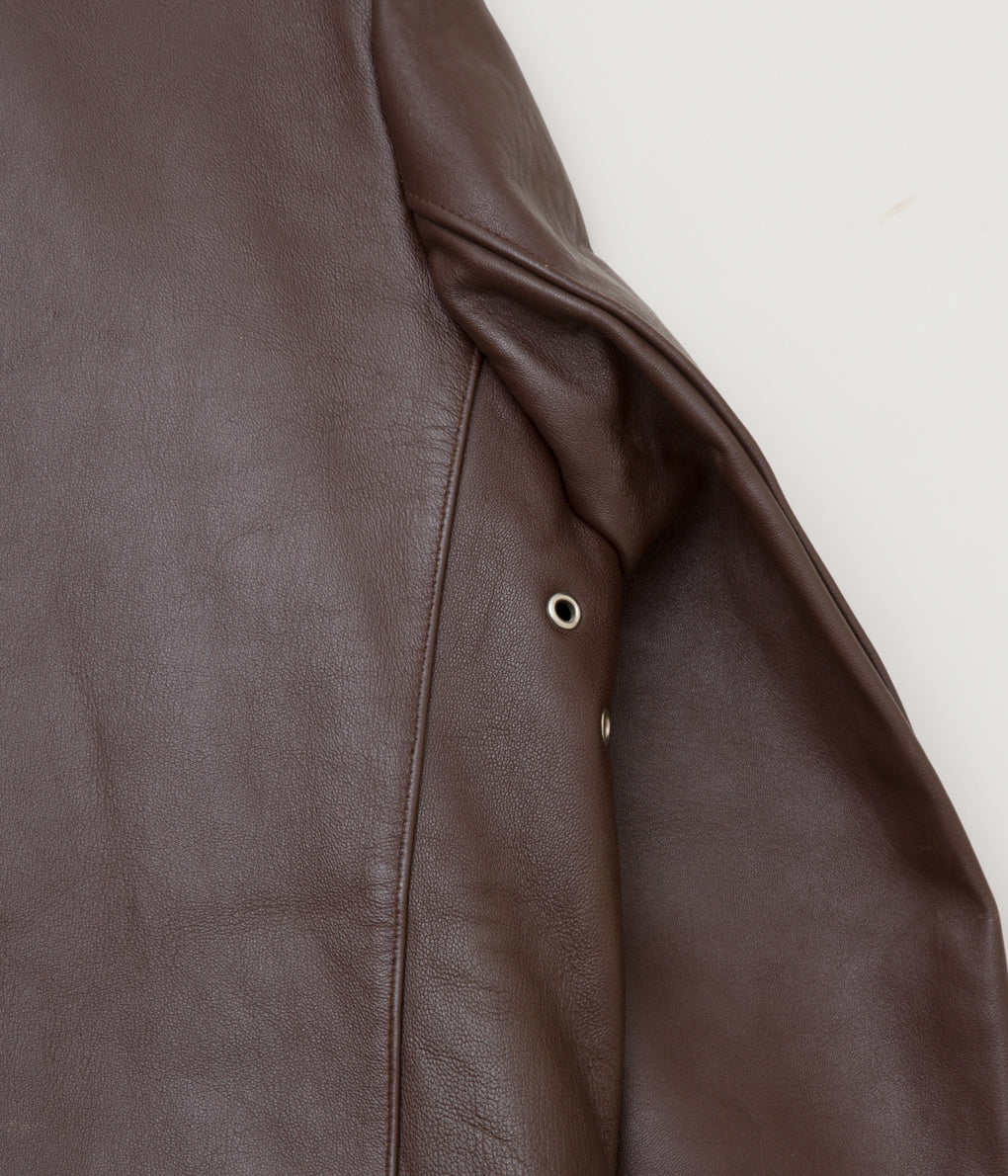 VINTAGE " VINTAGE FRENCH LEATHER JACKET "(BROWN)
