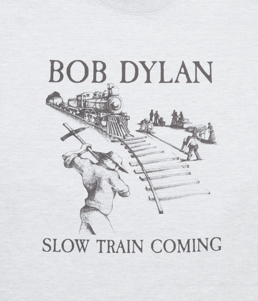 BLUESCENTRIC "BOBDYLAN SLOW TRAIN COMING SWEAT"(GREY HEATHER)