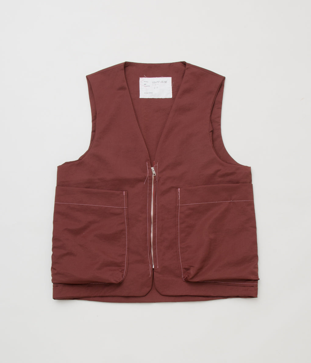 組み合わせ自由自在 camiel fortgens zip vest brick red - 通販