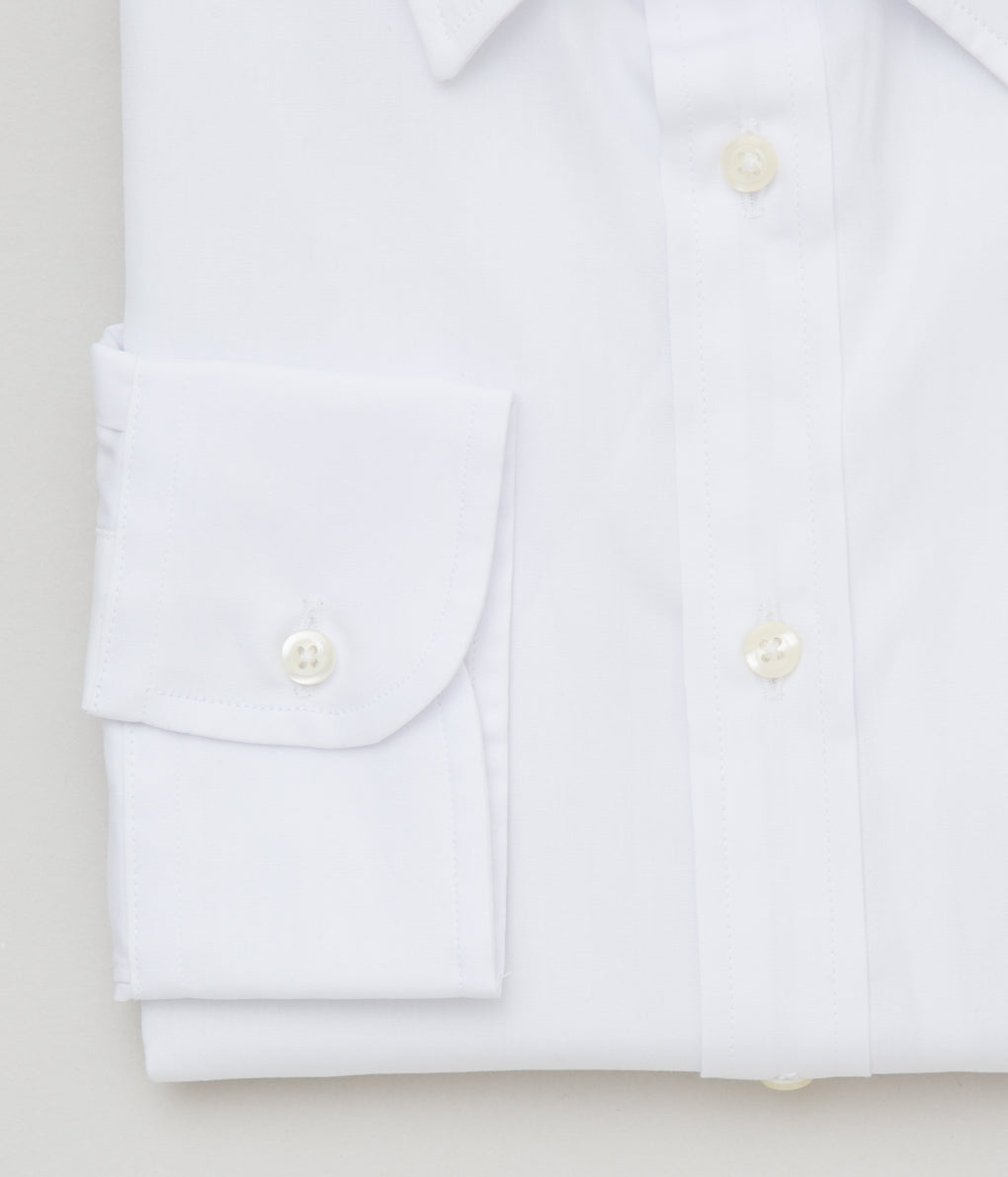INDIVIDUALIZED SHIRTS "POPLIN (STANDARD FIT TRADITIONAL COLLAR SHIRT)"(WHITE)