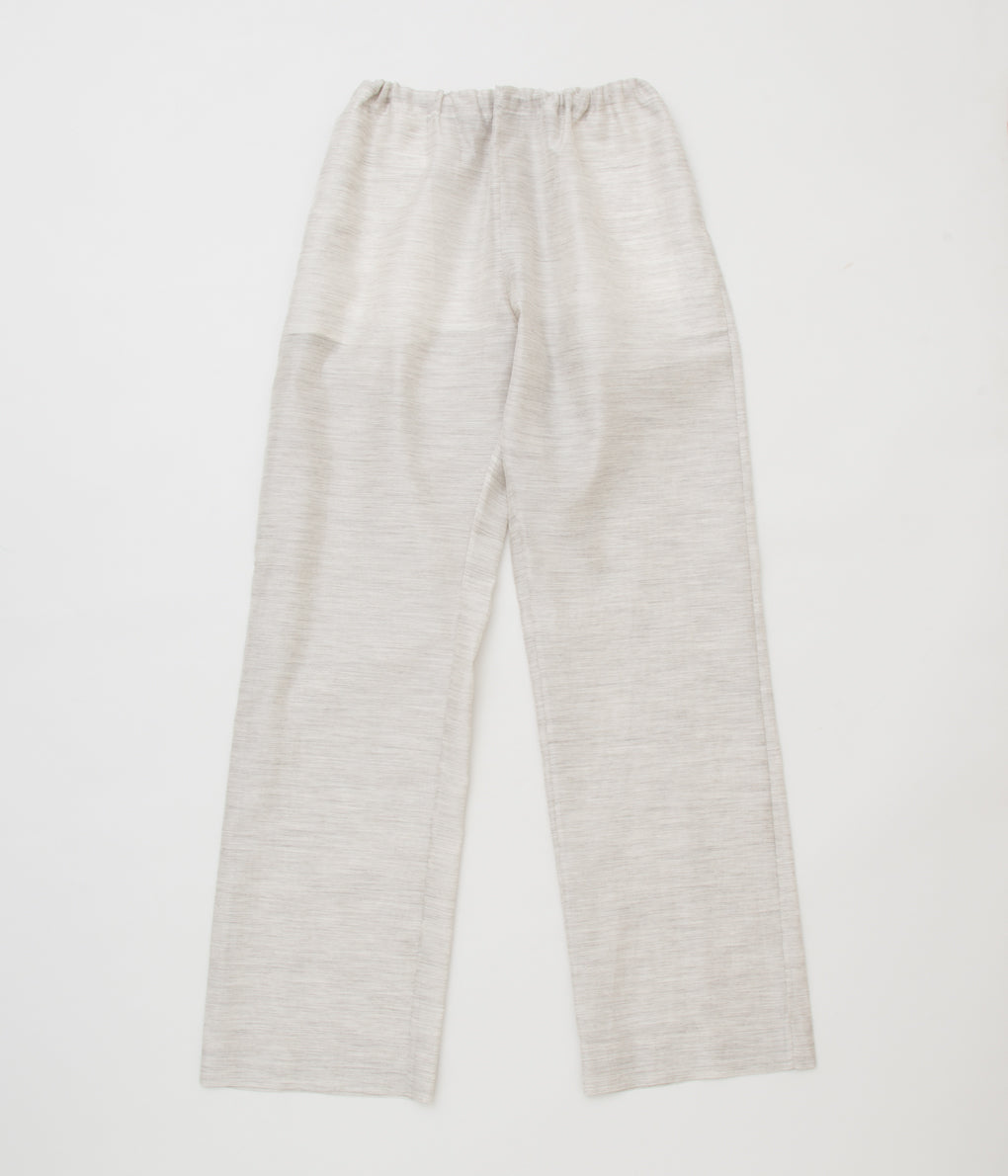 GABRIELA COLL GARMENTS "NO.198 SILK POCKET TROUSERS MENS"(HEATHERED GREY)