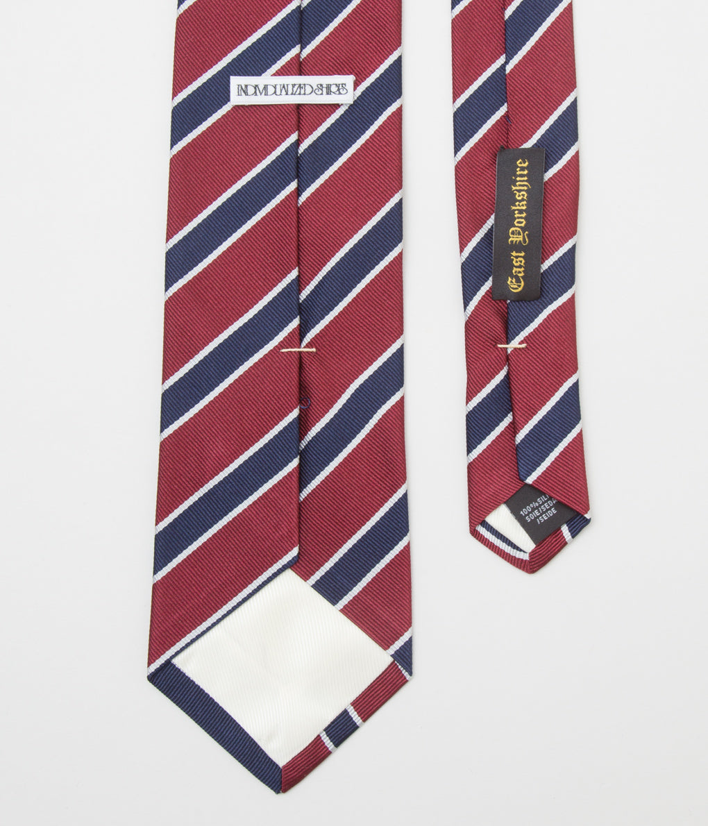 INDIVIDUALIZED ACCESSORIES "REGIMENTAL STRIPE TIE" (BURGUNDY/NAVY)