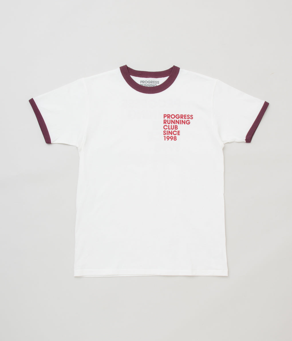 PROGRESS RUNNING CLUB "RINGER T PRC1998"(NATURAL/BURGUNDY)
