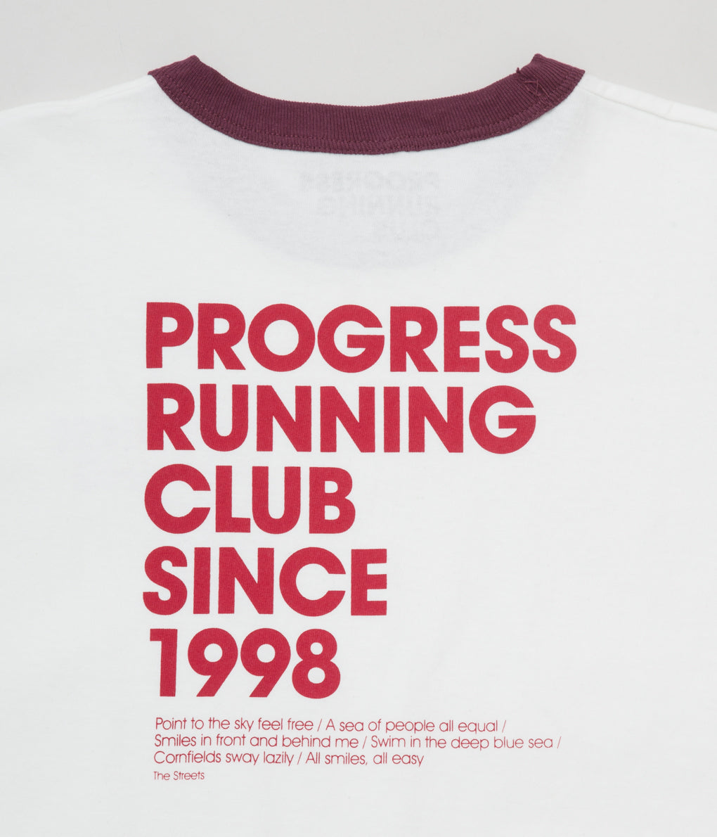 PROGRESS RUNNING CLUB "RINGER T PRC1998"(NATURAL/BURGUNDY)