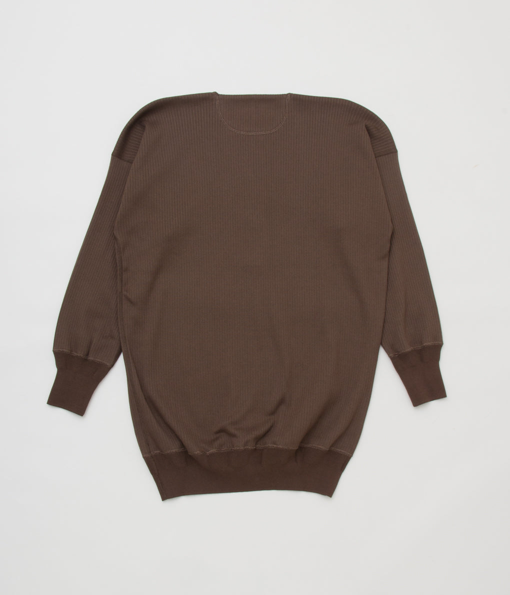 OLDE HOMESTEADER"SWEDISH ARMY RIB HENLEY NECK LONG SLEEVE"(RUSTIC WOOD)