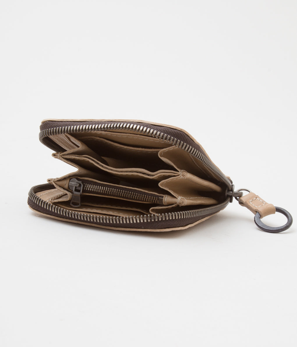 TAGLIOVIVO "ZIP WALLET S."(CULATTA SPACCATE REVERSE BEIGE)