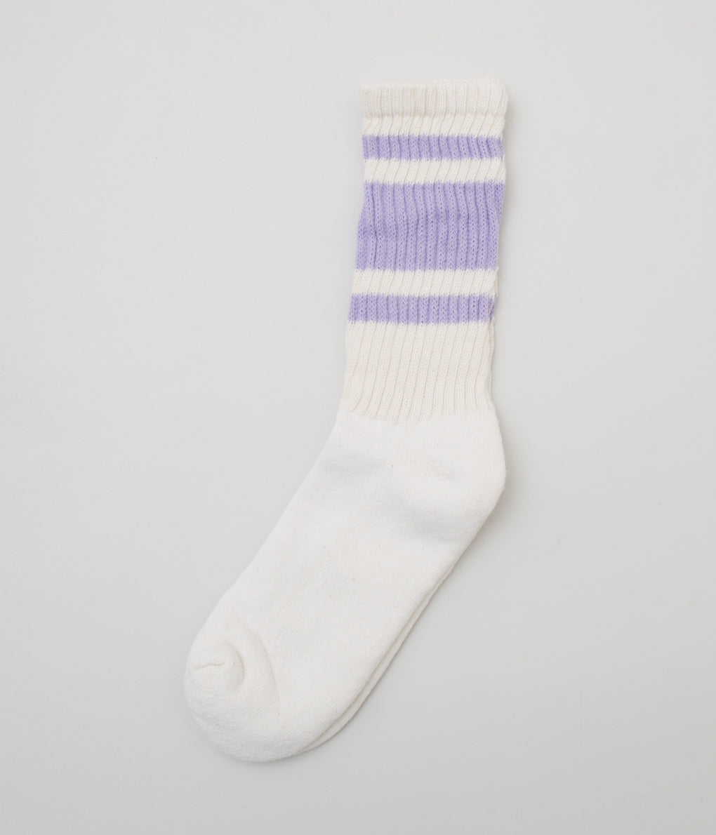 AMERICAN TRENCH "RETRO MONO STRIPE SOCK"(LAVENDER)