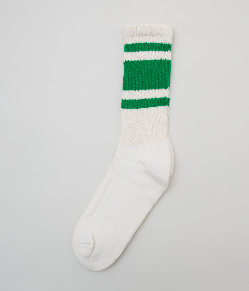 AMERICAN TRENCH "RETRO MONO STRIPE SOCK" (KELLY GREEN)