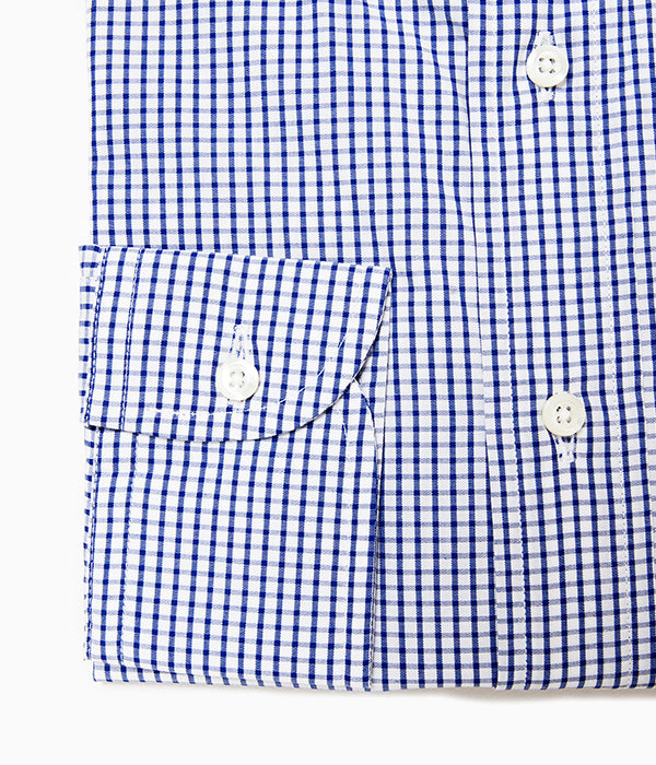 INDIVIDUALIZED SHIRTS "TATTERSALL (STANDARD FIT BUTTON DOWN SHIRT)(BLUE)"