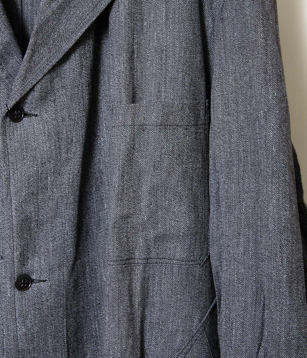 VINTAGE CLOTHING "DEADSTOCK 50'S BLACK CHAMBRAY ATELIER COAT"