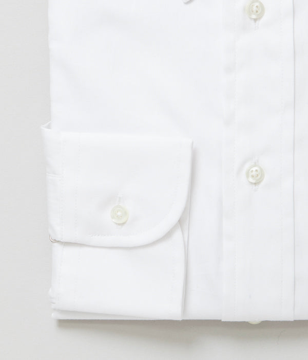 INDIVIDUALIZED SHIRTS "PINPOINT OXFORD TWO PLY 80S (SLIM FIT BUTTON DOWN SHIRT)(WHITE)"