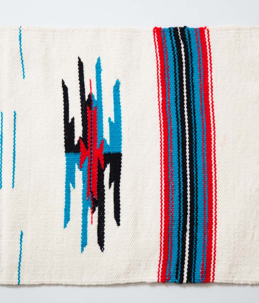 VINTAGE FABRIC "60'S CHIMAYO RUG RECTANGLE"(WHITE)
