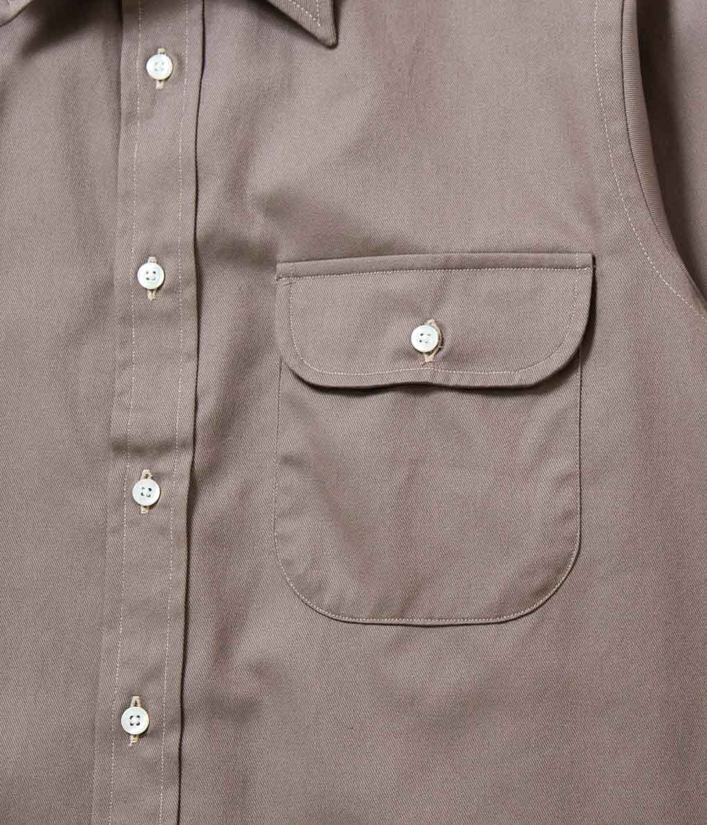 INDIVIDUALIZED SHIRTS "MILITARY TWILL (STANDARD FIT MBDM COLLAR SHIRT)"(KHAKI)