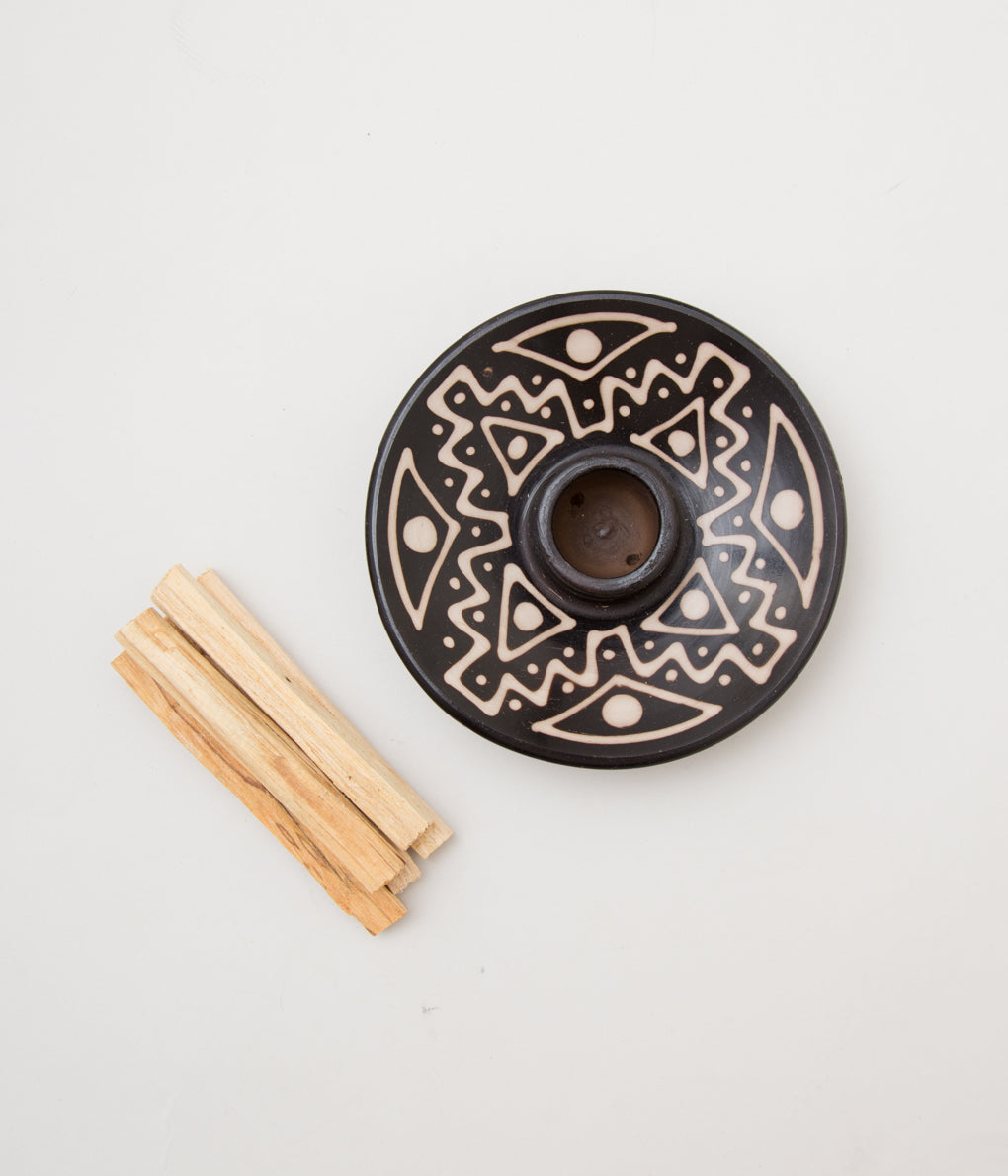 LUNA SUNDARA "PALO SANTO HOLDER WITH 5 STICKS"(BLACK)
