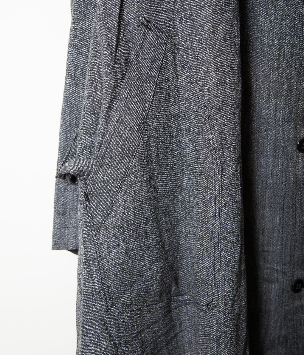 VINTAGE CLOTHING "DEADSTOCK 50'S BLACK CHAMBRAY ATELIER COAT"