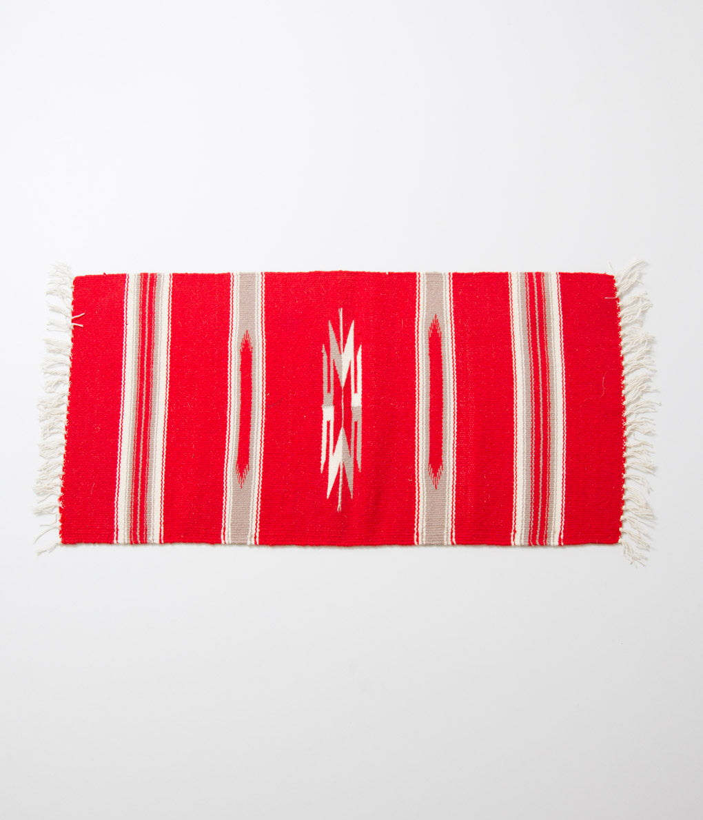VINTAGE FABRIC "60'S CHIMAYO RUG RECTANGLE"(RED×BEIGE)