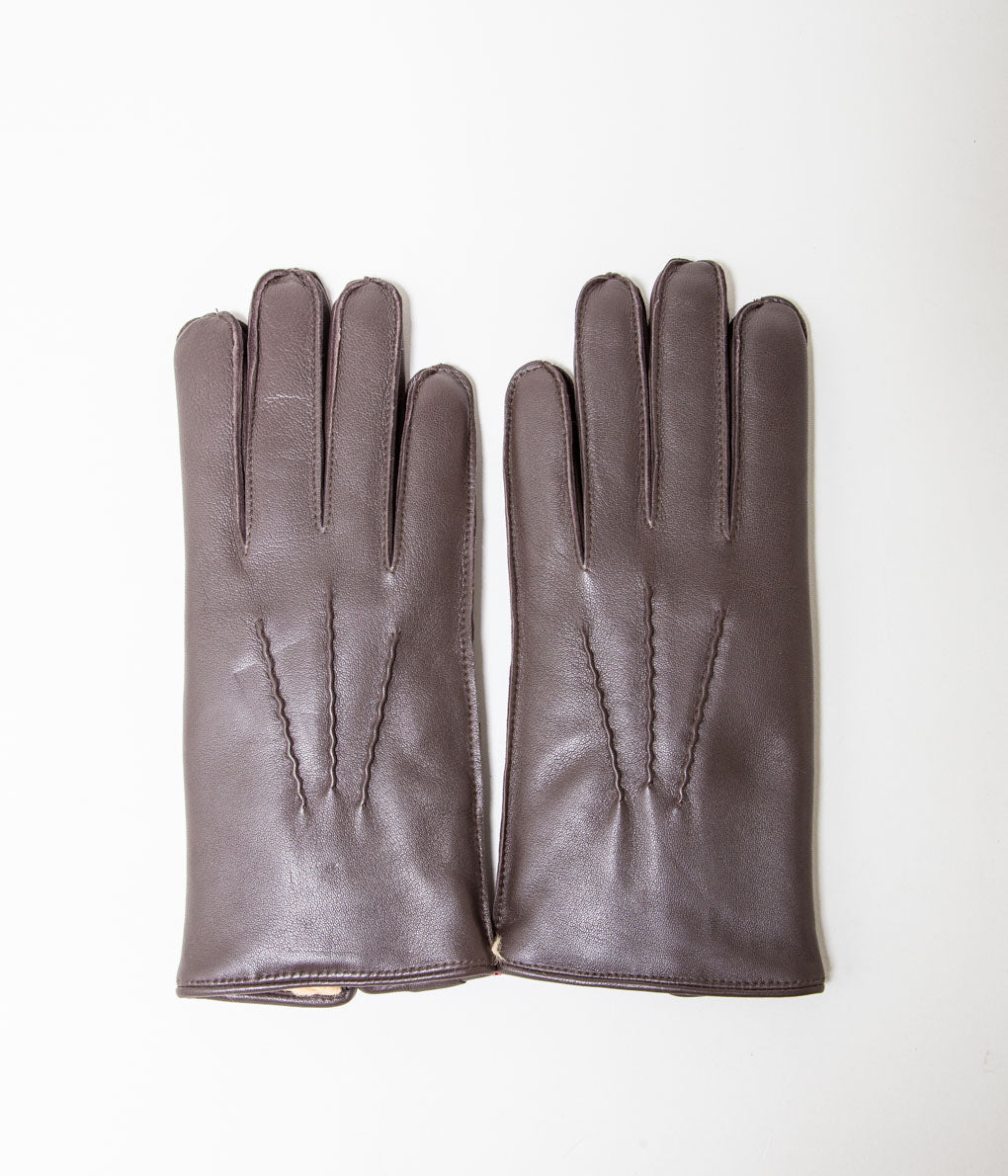 DENTS "HAIRSHEEP×RABBIT FUR GLOVE"(BROWN×BROWN)