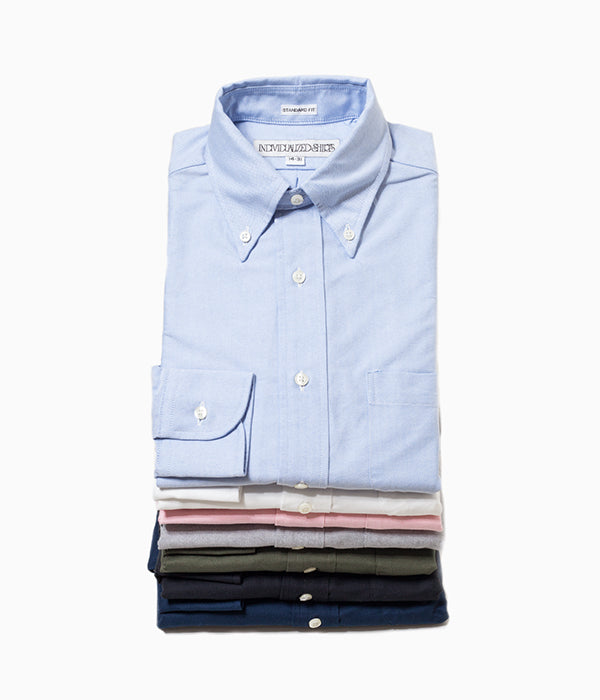 INDIVIDUALIZED SHIRTS "CAMBRIDGE OXFORD (STANDARD FIT BUTTON DOWN SHIRT)(LT BLUE)"