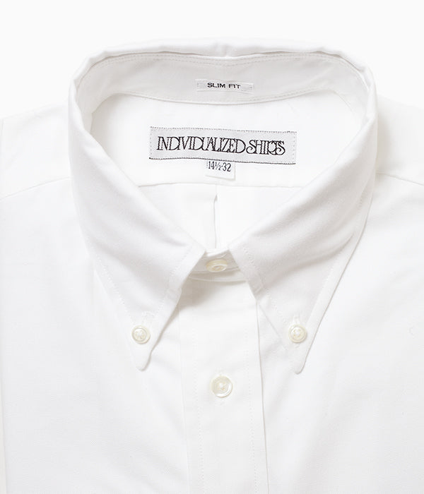 INDIVIDUALIZED SHIRTS "CAMBRIDGE OXFORD (SLIM FIT BUTTON DOWN SHIRT)(WHITE)"