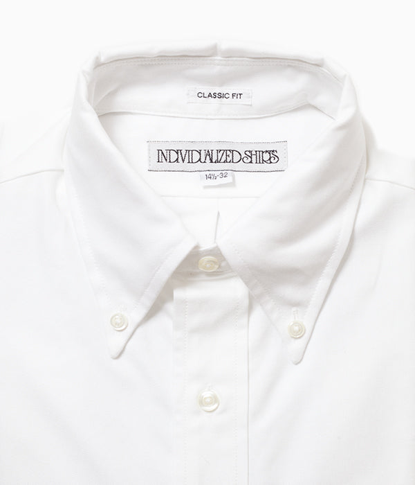 INDIVIDUALIZED SHIRTS "CAMBRIDGE OXFORD (CLASSIC FIT BUTTON DOWN SHIRT)(WHITE)"