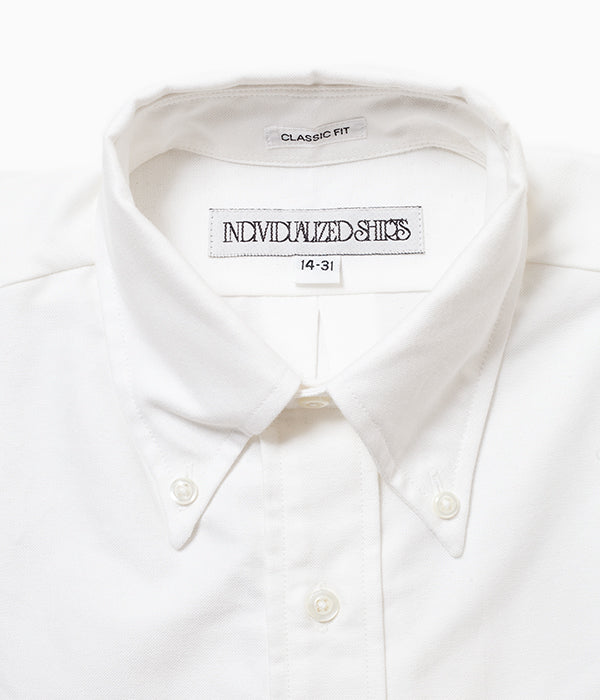 INDIVIDUALIZED SHIRTS "REGATTA OXFORD (CLASSIC FIT BUTTON DOWN SHIRT)(WHITE)"