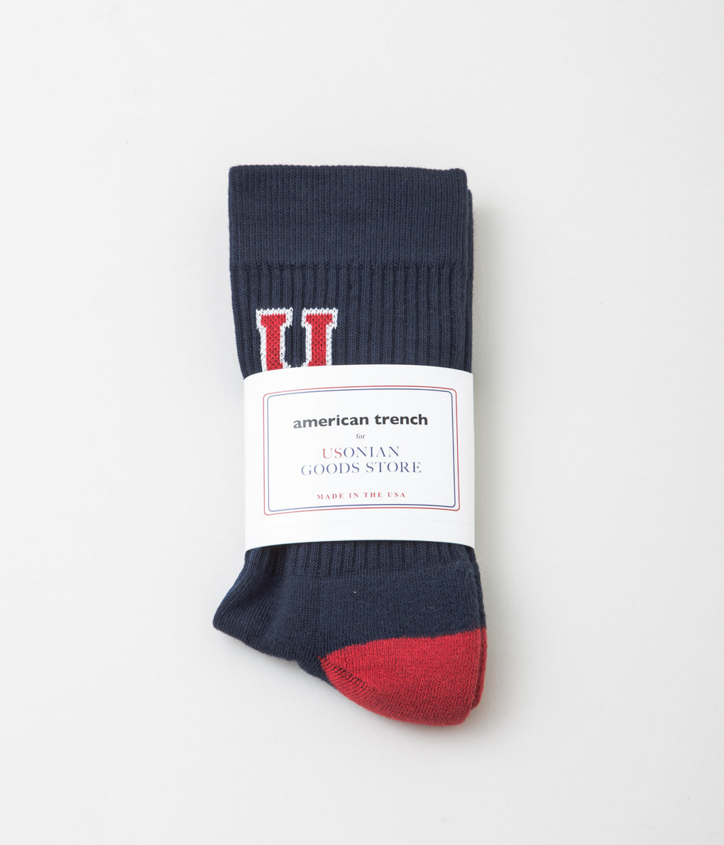 AMERICAN TRENCH "1968 USA SOCK"(NAVY)