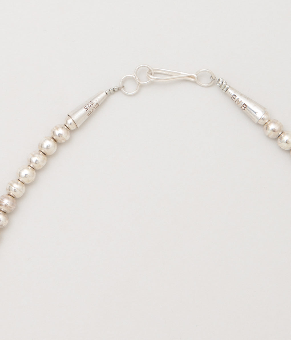 ERICKA NICOLAS BEGAY "NAVAJO PEARL 5mm 45cm"(SILVER)