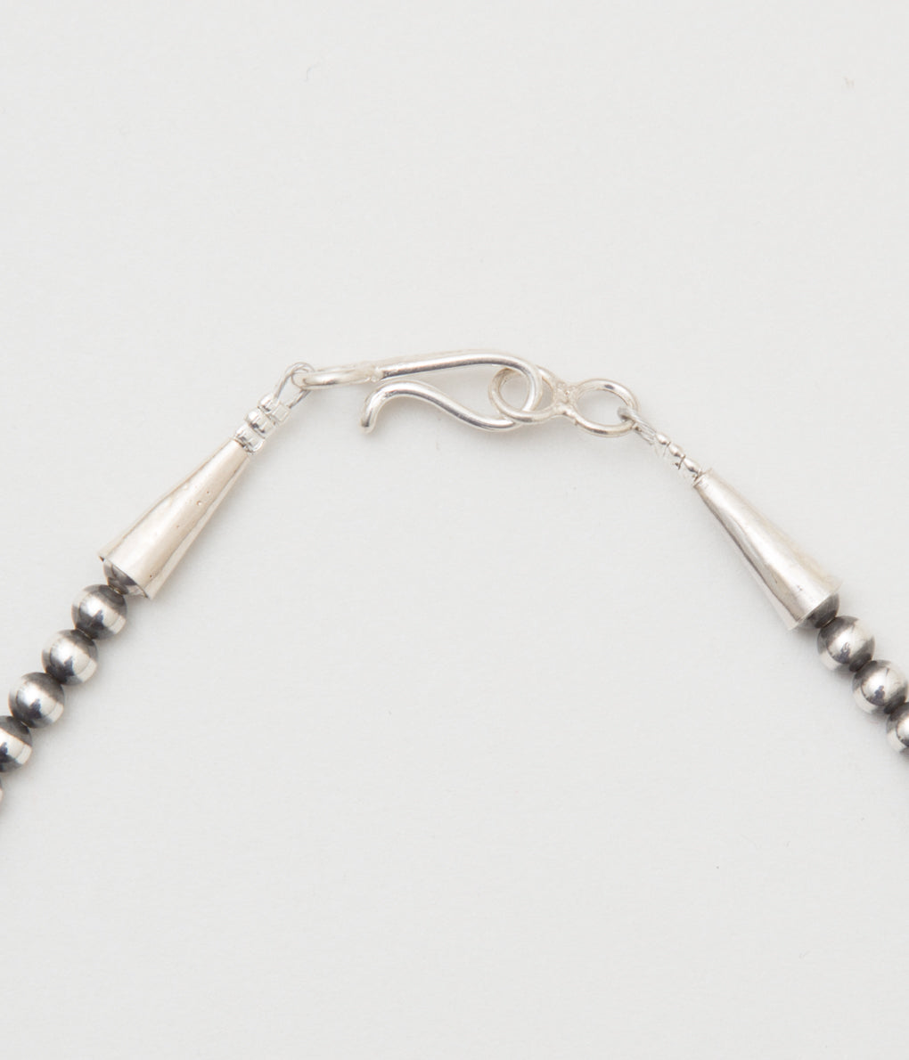 ERICKA NICOLAS BEGAY "NAVAJO PEARL 4mm 60cm"(OXIDAIZED SILVER)