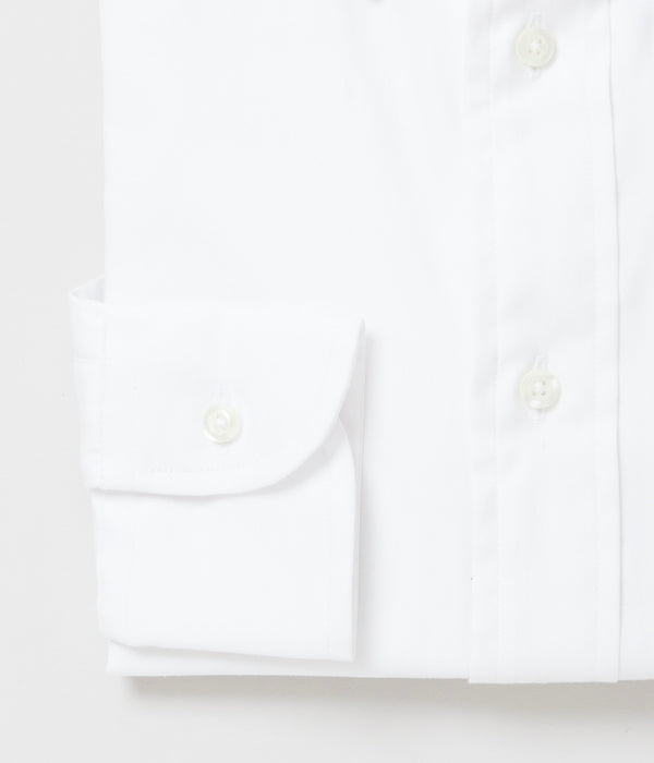 INDIVIDUALIZED SHIRTS "PINPOINT OXFORD TWO PLY 80S (STANDARD FIT BUTTON DOWN SHIRT)(WHITE)"