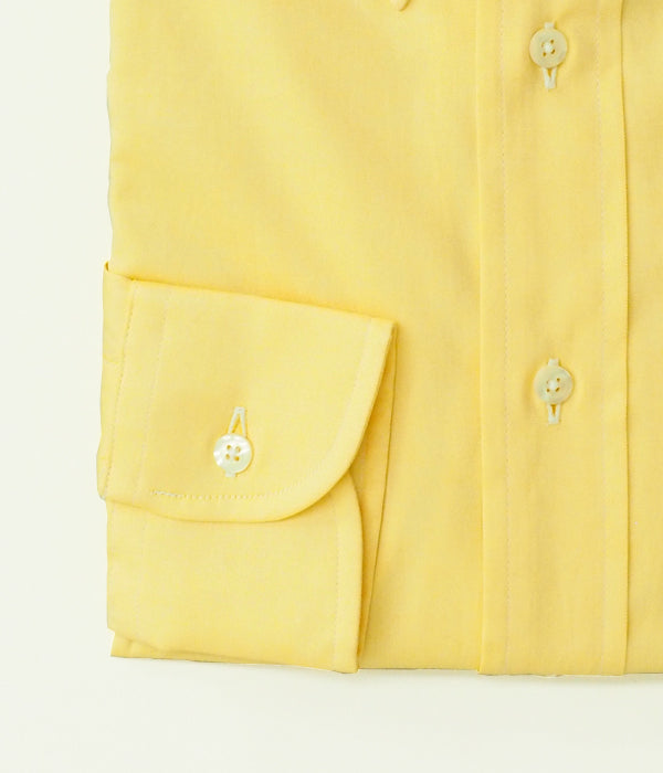 INDIVIDUALIZED SHIRTS "PINPOINT OXFORD TWO PLY 80S (STANDARD FIT BUTTON DOWN SHIRT)(YELLOW)"