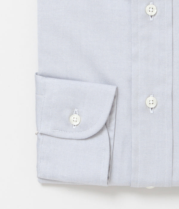 INDIVIDUALIZED SHIRTS "PINPOINT OXFORD TWO PLY 80S (STANDARD FIT BUTTON DOWN SHIRT)(LT GREY)"