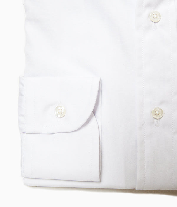 INDIVIDUALIZED SHIRTS "POPLIN (STANDARD FIT BUTTON DOWN SHIRT)(WHITE)"