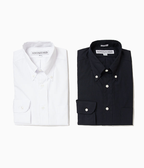 INDIVIDUALIZED SHIRTS "POPLIN (STANDARD FIT BUTTON DOWN SHIRT)(WHITE)"