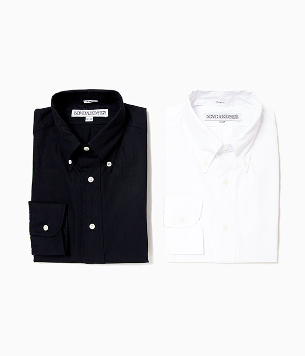 INDIVIDUALIZED SHIRTS "POPLIN (SLIM FIT BUTTON DOWN SHIRT)(BLACK)"