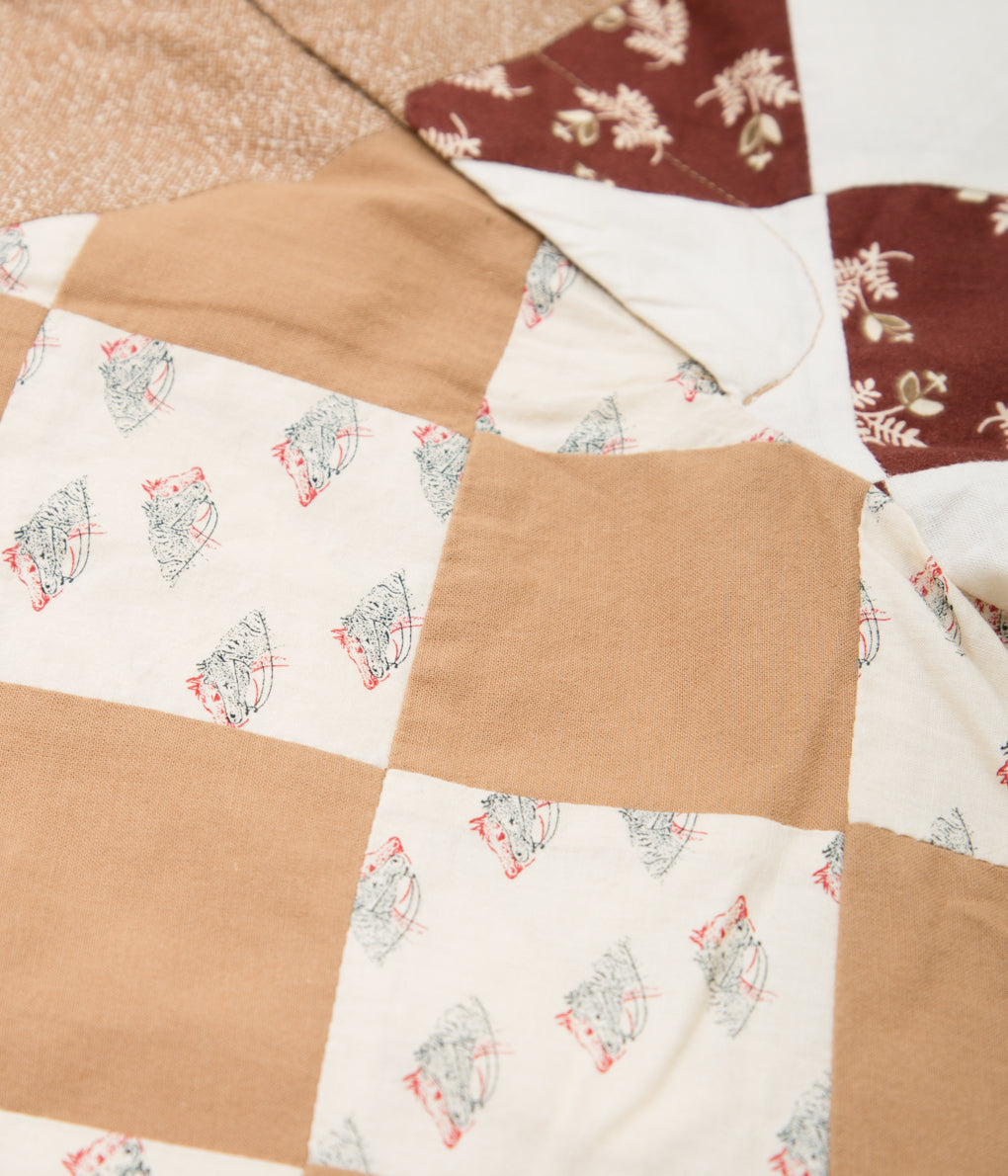 BODE "PONY CALICO QUILT TROUSERS"(BROWN MULTI)