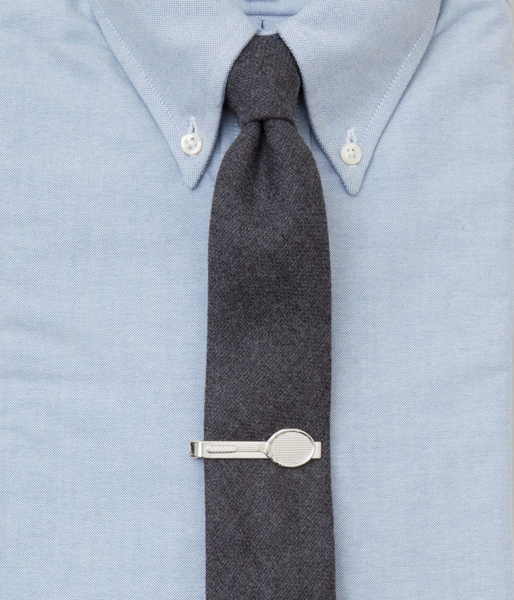 FINE AND DANDY "TIE BARS TENNIS RACKETS"(SILVER)