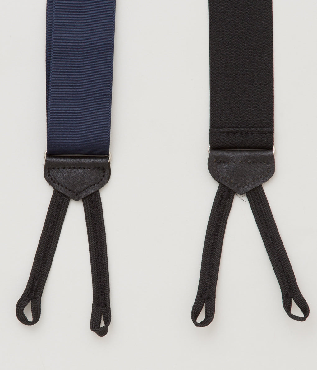 FINE AND DANDY "SUSPENDERS"(NAVY GROSGRAIN SUSPENDERS)