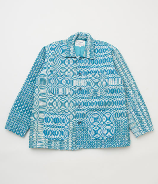 FAREWELL FRANCES "WOOL COVERLET CLAUDE COAT"(TURQUOISE COVERLET)