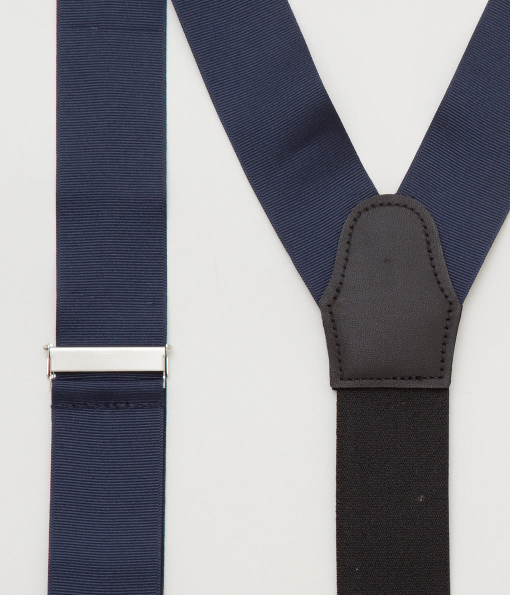 FINE AND DANDY "SUSPENDERS"(NAVY GROSGRAIN SUSPENDERS)