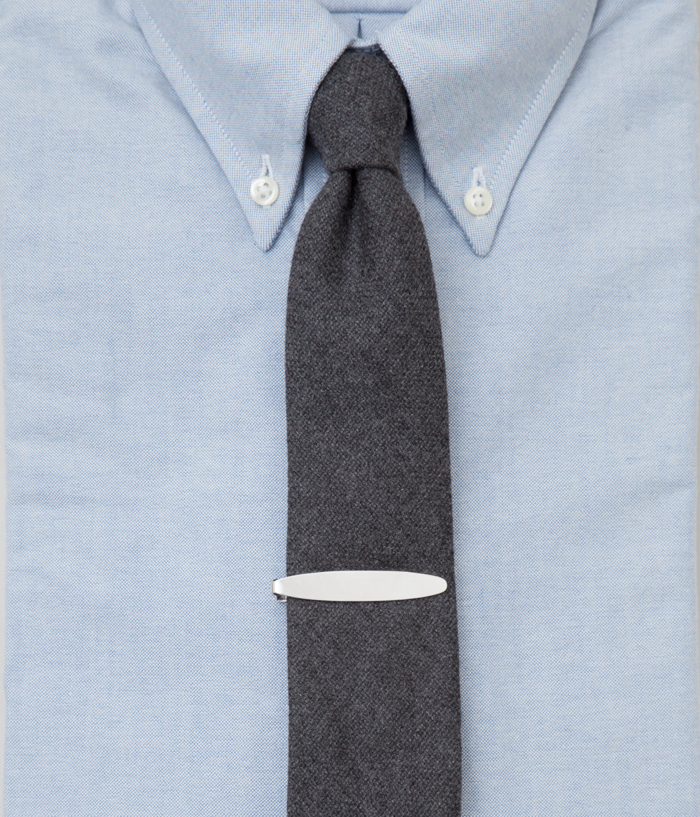 FINE AND DANDY "TIE BARS BRUSHED OVAL"(SILVER)