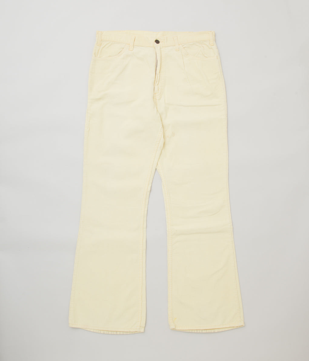VINTAGE CLOTHING "70'S LEVI'S YELLOW CORDUROY 646 PANTS"(W35/L31)
